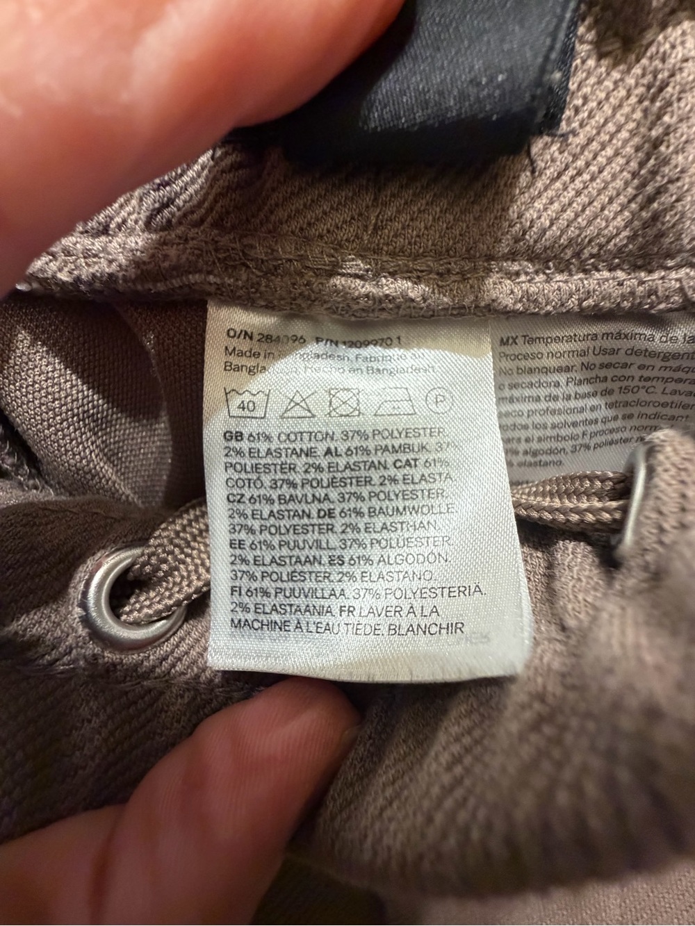 H&M Men’s Elastic Waist Joggers size S Taupe - Picture 5 of 5